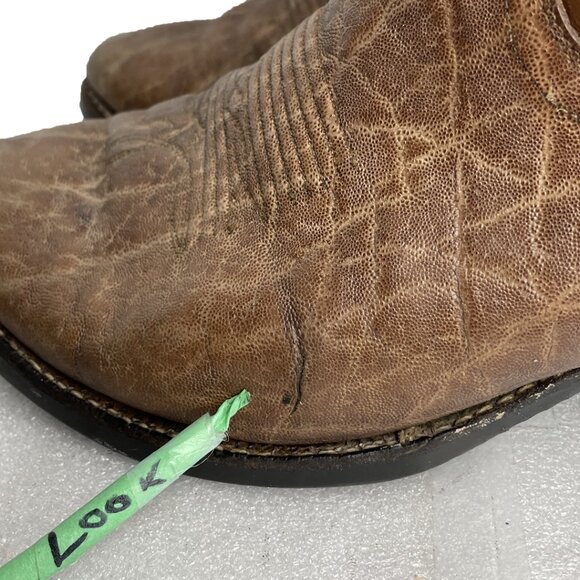 Justin Men's Western Boots Vintage Elephant Exotic Leather Cowboy 8.5 D - Picture 8 of 14
